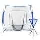 preview thumbnail 2 of 7, Soozier 7.5' x 7' Portable Baseball Batting Net Set with Catcher Net, 120 Ball Pitching Collector, & Tee Stand, Blue
