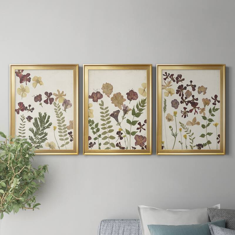 Pressed Flower Arrangement I Premium Framed Canvas - Ready to Hang ...