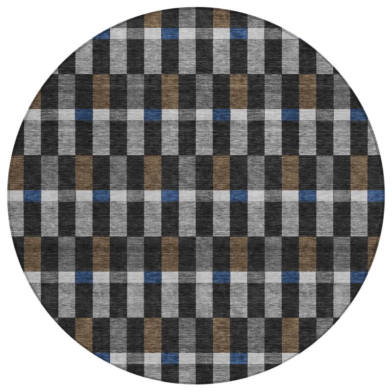 Machine Washable Indoor/ Outdoor Modern Chanute Chantille Rug