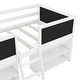 preview thumbnail 12 of 10, Twin Size Loft Bed With 2 Shelves,Ladder,Guardrail Chalkboard for Home