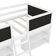 preview thumbnail 10 of 8, White Twin Size Bed Loft Daybed with Chalkboard, 2 Movable Frame