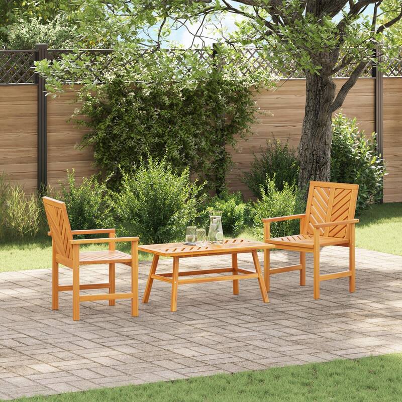 vidaXL 3/4/5 Piece Garden Lounge Set Solid Wood Acacia - Brown Standard Chairs