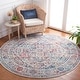 preview thumbnail 25 of 90, SAFAVIEH Brentwood Myrtice Oriental Medallion Rug 3' Round - Ivory/Blue - Round