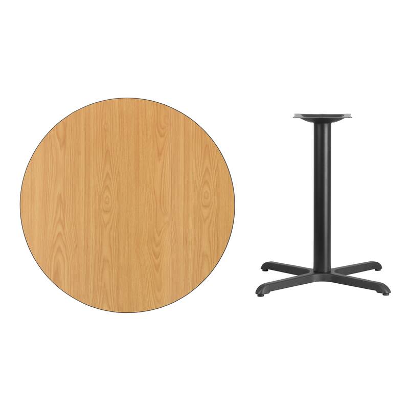 36'' Round Laminate Table Top with 30'' x 30'' Table Height Base