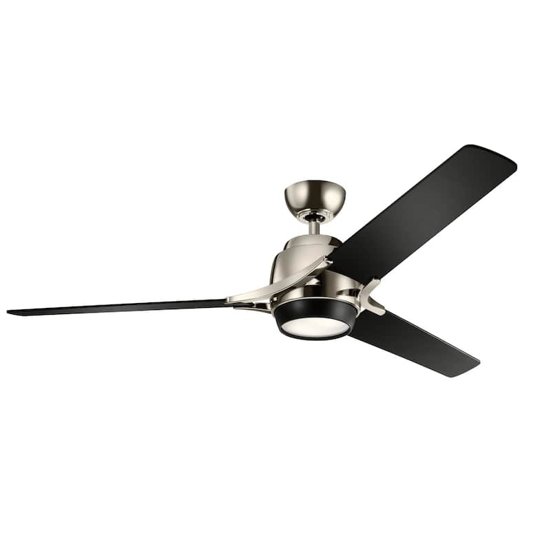 Kichler Zeus 60" 3 Blade Indoor Ceiling Fan - Polished Nickel