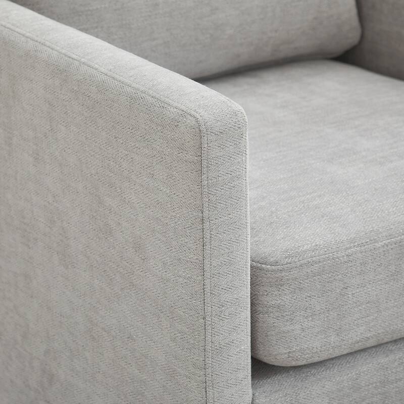 Square Upholstered Swivel Accent Chair