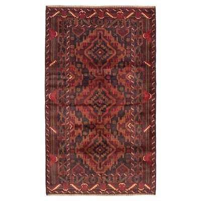 Teimani Red Rug 3'7" x 6'4" - 3'7 x 6'4