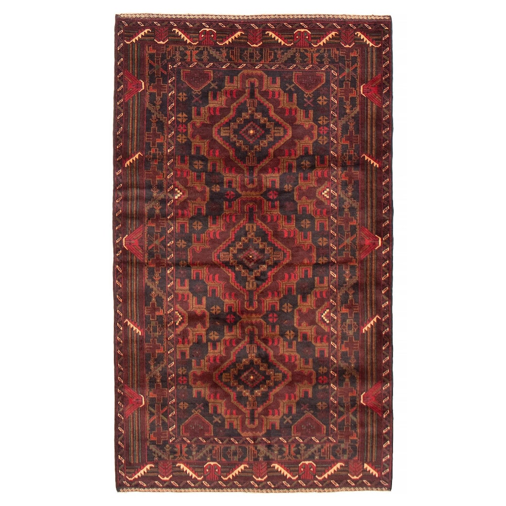 Teimani Red Rug 3'7" x 6'4" - 3'7 x 6'4