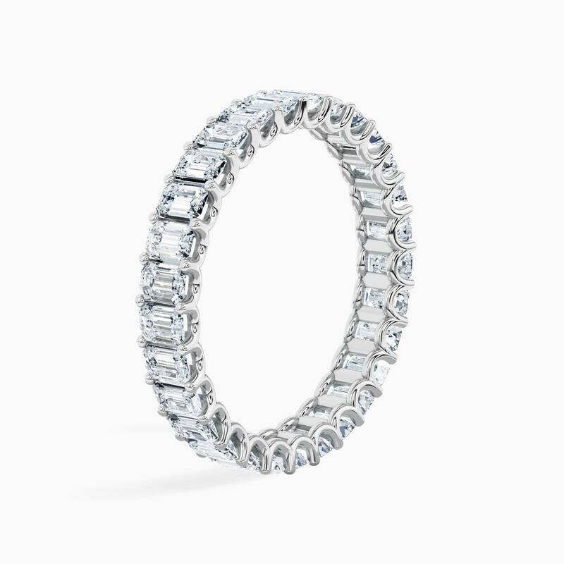 Auriya 14k Gold Emerald North-South Lab Grown Diamond Eternity Band 2.90 - 12.75 ct. tw. (F-G, VS)