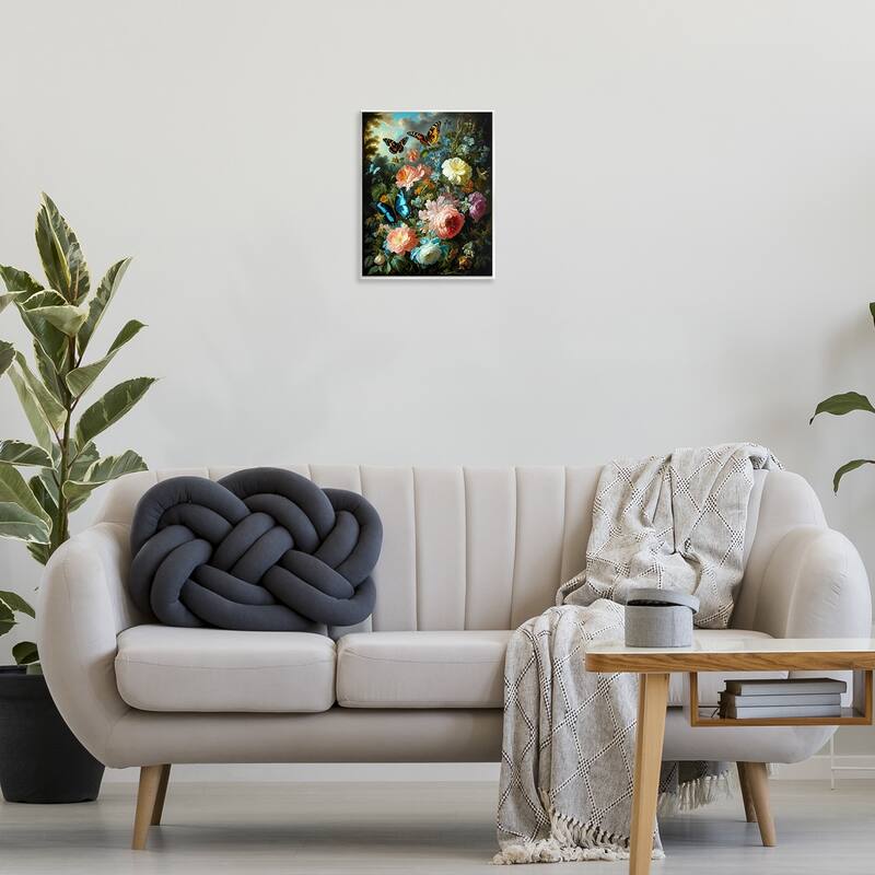 Stupell Blooming Roses & Monarch Butterflies Wall Plaque Art Design By Tabz Jones