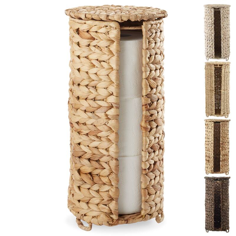 Toilet Paper Roll Holder Stand Bathroom Tissue Storage Organizer