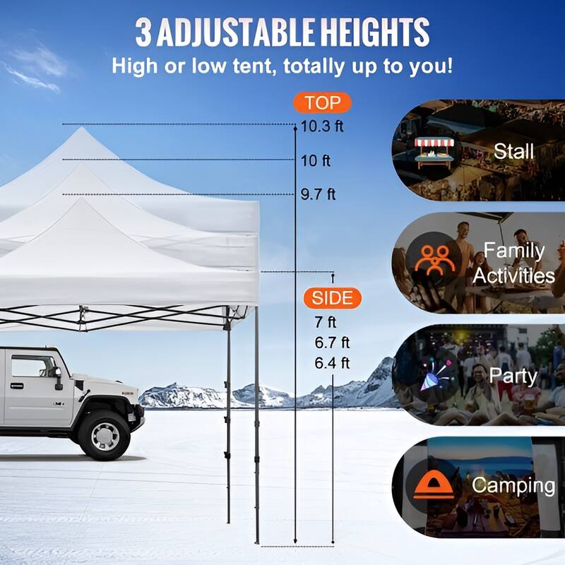 PVC Outdoor Patio Gazebo Tent with Sidewalls and Roller Bag