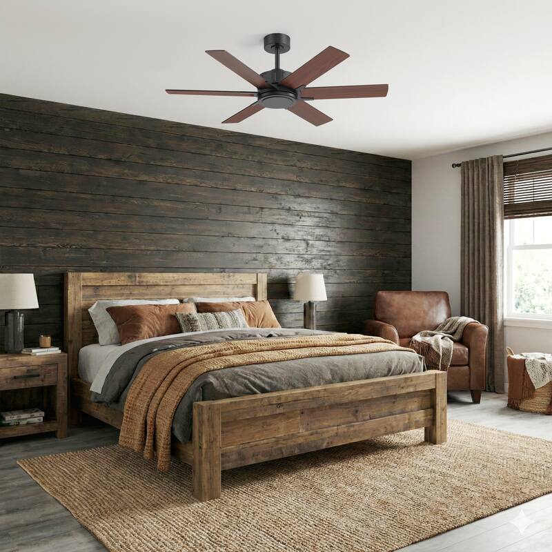 48/56/60 Inch Reversible Blade Ceiling Fan No Light with Remote Control