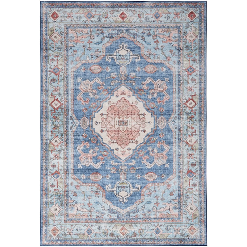 Nourison Fulton Indoor only Persian Area Rug - 7' 9" x 9' 9" - Blue - Rectangle