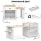 preview thumbnail 11 of 18, Kitchen Island With Extendable Dining Table For 4-6 Person,Two-tone Kitchen Table with Double-sized Storage,Power Outlet