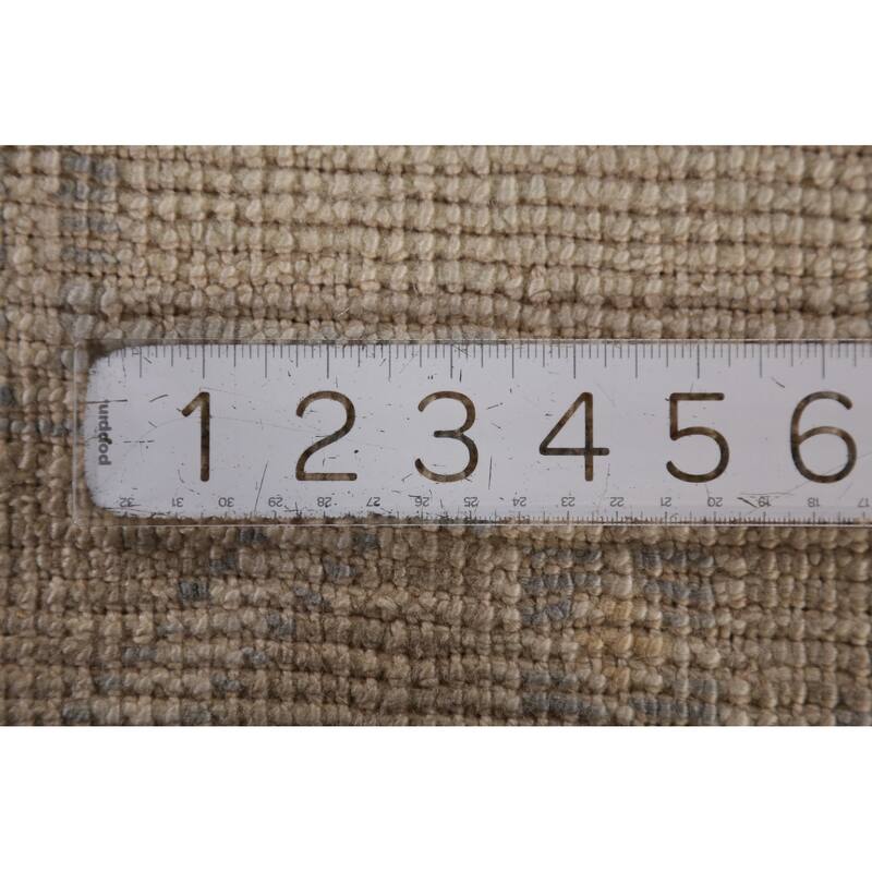 Hand Knotted Oriental 100% Wool Carpet Transitional All-Over Greys & Charcoal Oushak Area Rug - 11' 11'' X 9' 2''