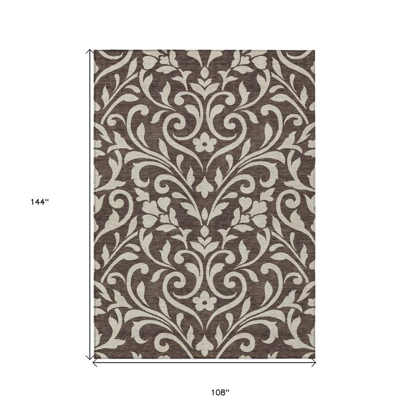 HomeRoots Floral Transitional Rectangle Outdoor Rug