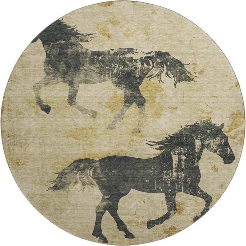 Premium Washable Super Two Horses Mayfield Rug