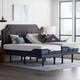 Lucid Comfort Collection Hybrid Mattress and Deluxe Adjustable Bed Set - Split King