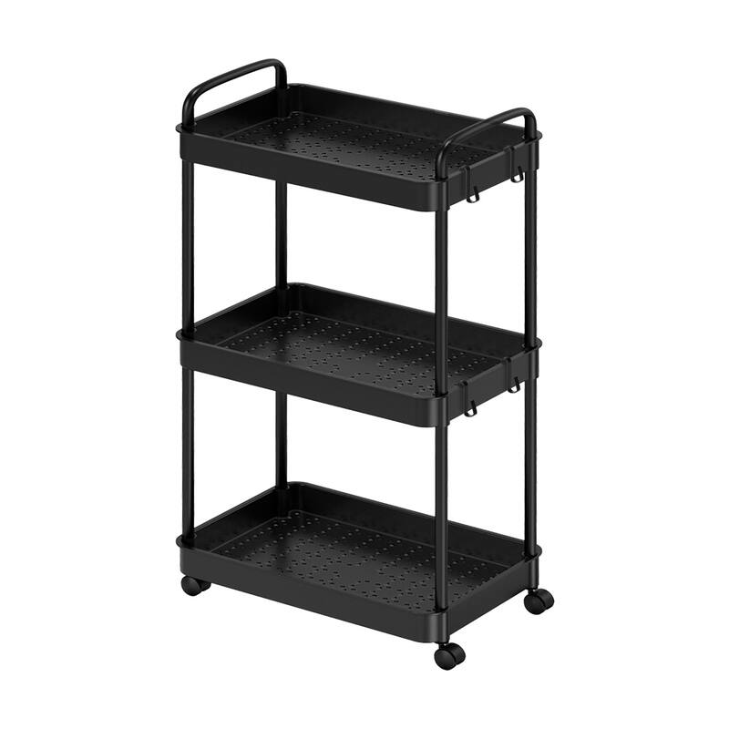 Storage Cart, Shelf Organizer Mobile Shelving, Multifunction Movable Storage Organizer