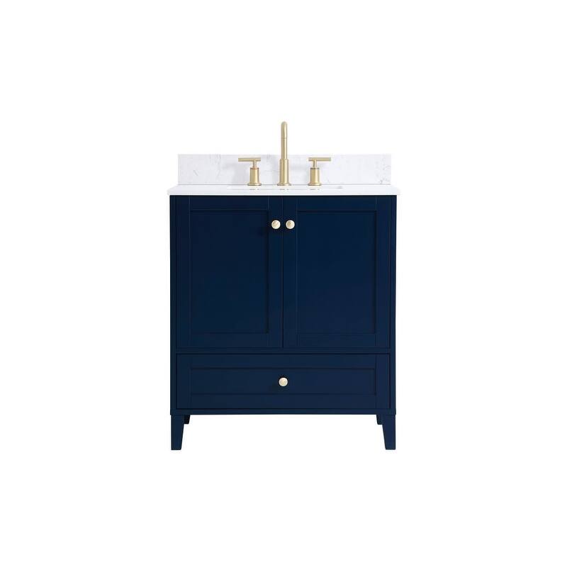 Elegant Lighting VF18030-BS Sommerville 30" Free Standing Single Basin - Blue