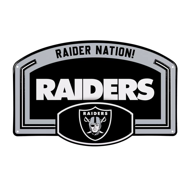 Las Vegas Raiders Embossed Steel Wall Sign, 11" x 17"