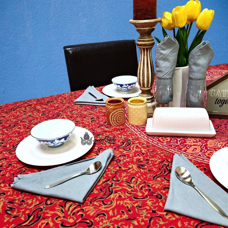 Sanganer Cotton Floral Tablecloth Collection