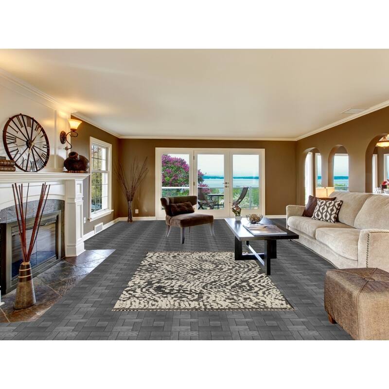 Abstract Moroccan Area Rug Handmade Wool Carpet - 5'0"x 7'11"