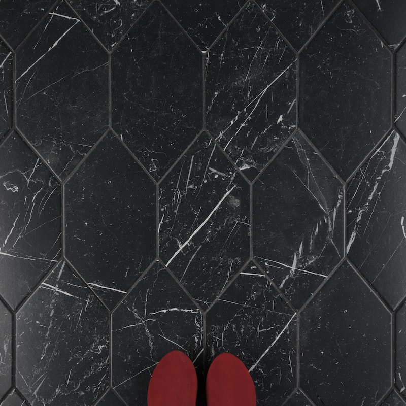 Merola Tile Timeless Marquina Kayak 6-1/2" x 12-1/2" Porcelain Floor and Wall Tile