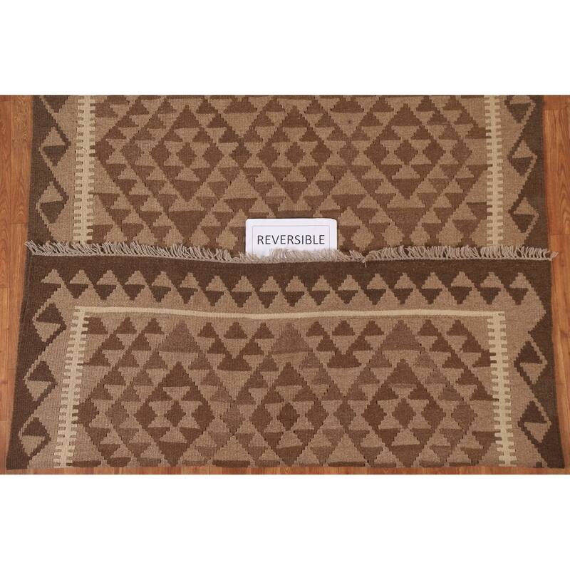 Tribal Kilim Oriental Area Rug Hand-woven Wool Carpet - 5'2" x 8'0"