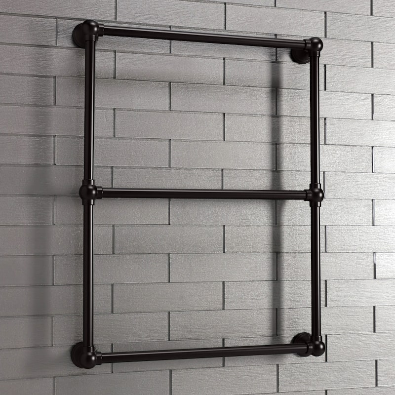 Maximilien 24 in. Wall Mount Towel Rack in Brushed Brass