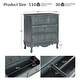 preview thumbnail 11 of 22, Pallantium Farmhouse 30"Tall Distressed 3-Drawer Nightstand With Solid Wood Legs and Adjustable Feet Set Of 2 by HULALA HOME