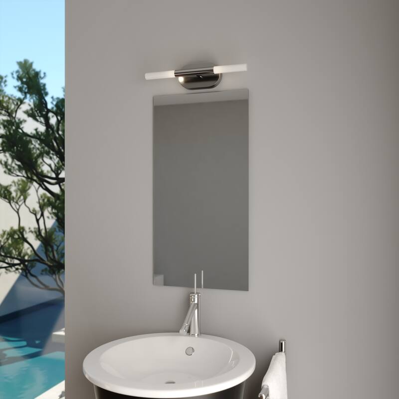 Fulton 2 Light Integrated LED Contemporary Bathroom Vanity Fixture White Shade
