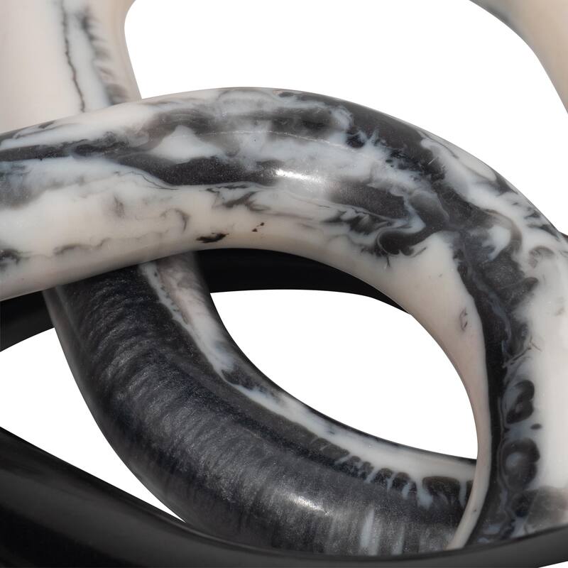 Modern Chain Linked Art Sculpture for Contemporary Spaces - 21" - 21" x 6" x 1"