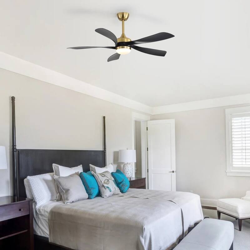 52 Inch Large Ceiling Fan with Light and Remote for Large Living Room Warehouse Outdoor Patio Farmhouse - 52 Inches