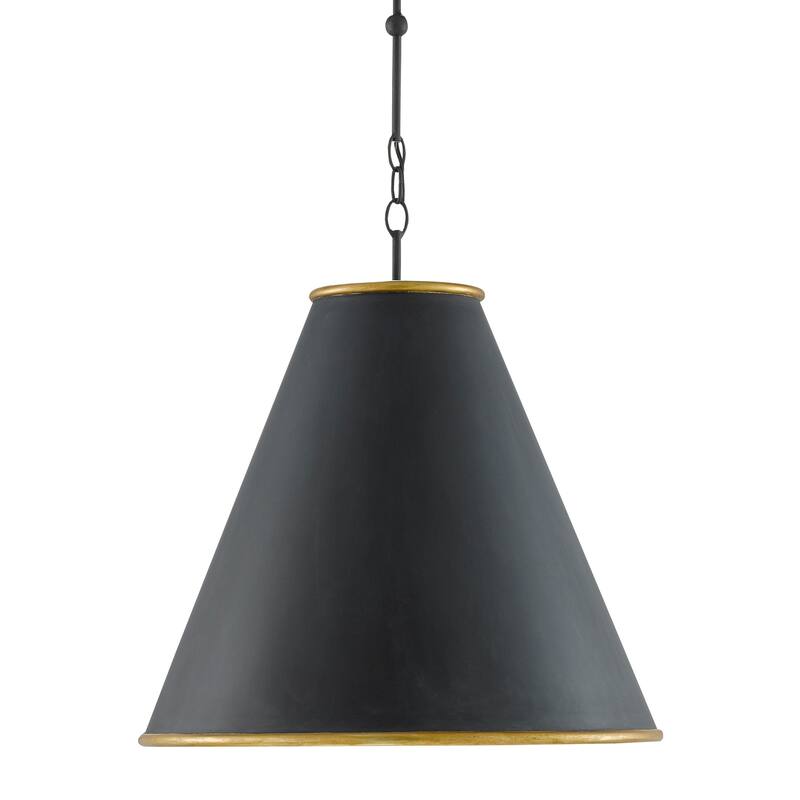 Currey & Company Pierrepont Large Black Pendant - 22.5"h x 22"dia