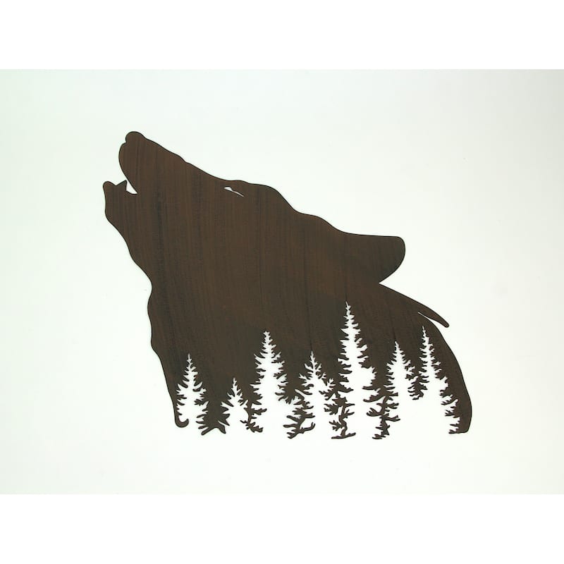 Wolf Laser Cut Metal Wall Art Hanging Forest Room Decor Lodge