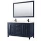 Option Dark Blue, Black Trim, Carrara Cultured Marble Top