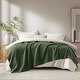 preview thumbnail 60 of 120, Madison Park Waffle Weave 100% Cotton Breathable Lightweight Blanket Full/Queen - Olive Green