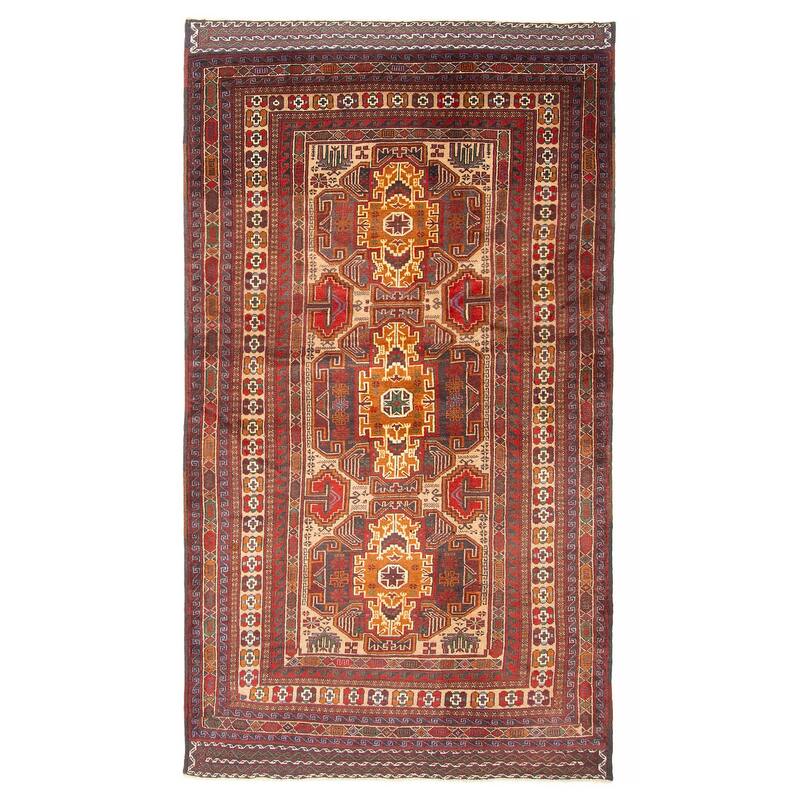 ECARPETGALLERY Hand-knotted Teimani Brown Wool Rug - 3'9 x 6'9 - 3'9 x 6'9 - Brown