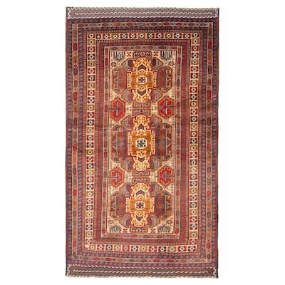 ECARPETGALLERY Hand-knotted Teimani Brown Wool Rug - 3'9 x 6'9