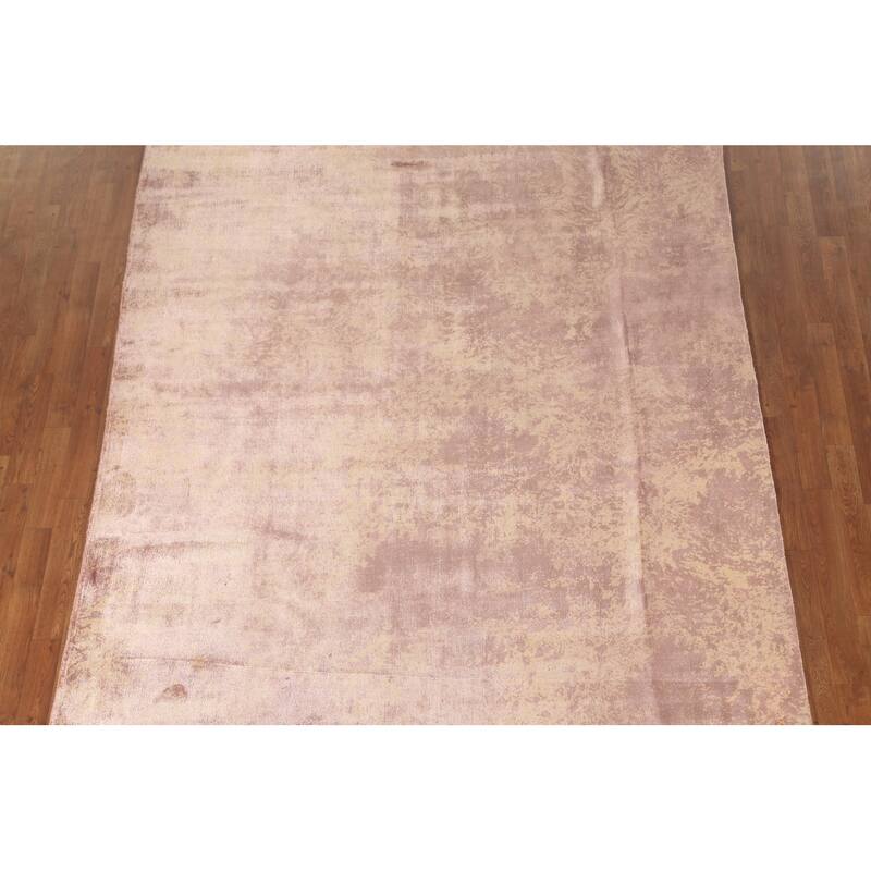 Modern Abstract Indian Area Rug Handmade Wool Carpet - 6'8"x 9'10"