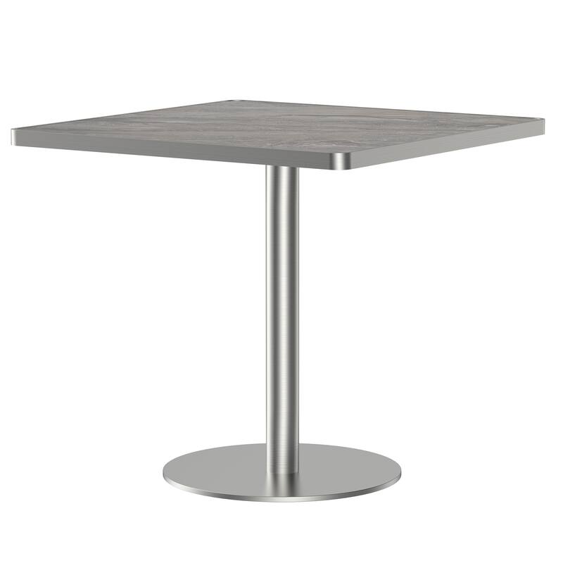 Square Modern Dinning Table 31.5 inches Bistro Table Tulip Table with Faux Marble top, Sturdy Metal Frame Diameter