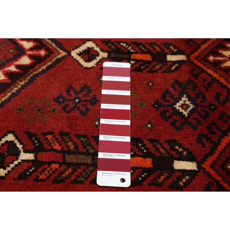 ECARPETGALLERY Hand-knotted Andelz Dark Red Wool Rug - 3'3 x 4'10