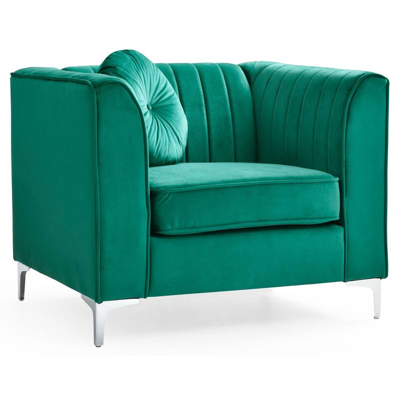 Delray Velvet/ Microsuede Chair