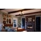 preview thumbnail 2 of 5, Luxury French Country Semi-Flush Ceiling Light, 15.5"H x 18"W, with Colonial Style, Grey-Washed Wood, Antique Black Finish