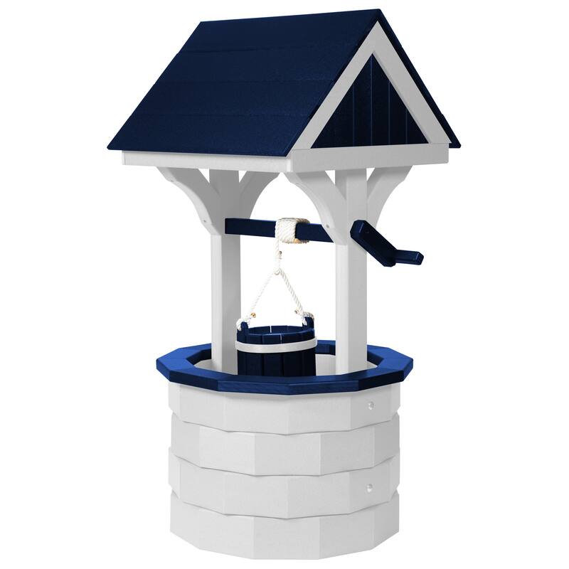Poly Wishing Well - White and Patriot Blue - Medium