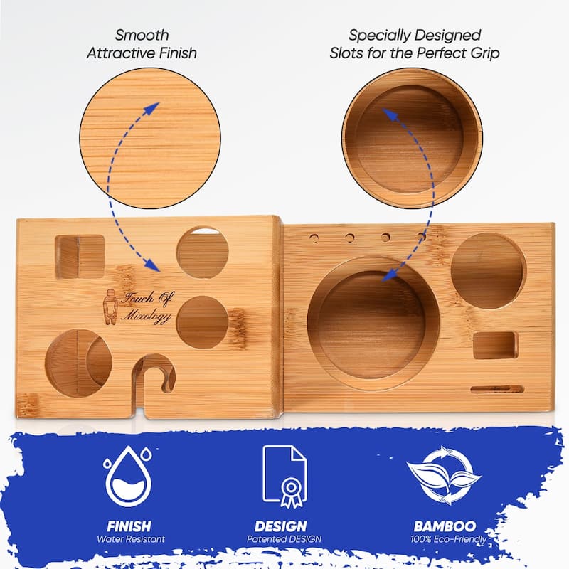 14 Piece Rose Gold Mixology Bartender Kit with Bamboo Stand - N/A