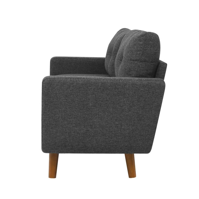 Anmytek Mid-Century Modern 67.7" Wide Tufted Upholstered Loveseat Sofa