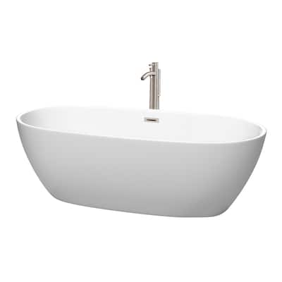 Wyndham Collection Juno 71" Free Standing Acrylic Soaking Tub with